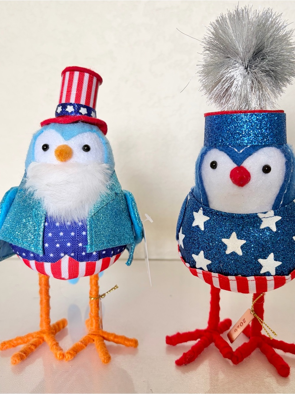 NEW Target Featherly Friends 2026 4th of July Patriotic Bird Decoration Set of 2
